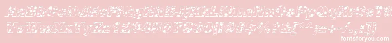 CowSpotsItalic Font – White Fonts on Pink Background