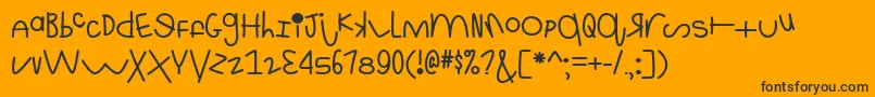 MfThisIsRidiculous Font – Black Fonts on Orange Background