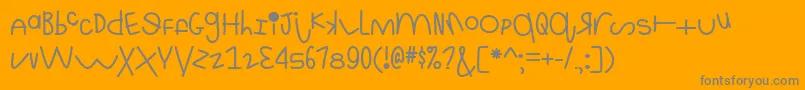 MfThisIsRidiculous Font – Gray Fonts on Orange Background