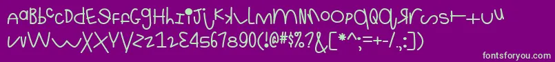 MfThisIsRidiculous Font – Green Fonts on Purple Background