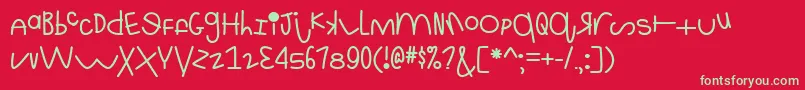 MfThisIsRidiculous Font – Green Fonts on Red Background