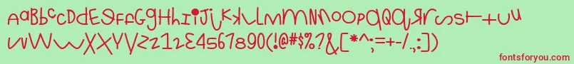 MfThisIsRidiculous Font – Red Fonts on Green Background