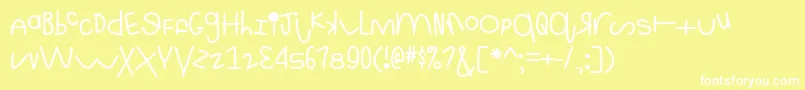 MfThisIsRidiculous Font – White Fonts on Yellow Background