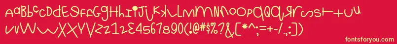 MfThisIsRidiculous Font – Yellow Fonts on Red Background