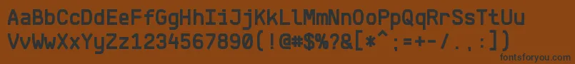 KlartextMonoBold Font – Black Fonts on Brown Background