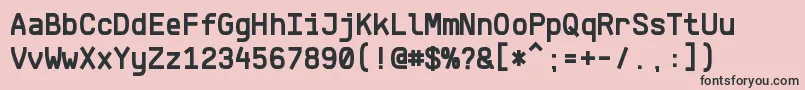 フォントKlartextMonoBold – ピンクの背景に黒い文字