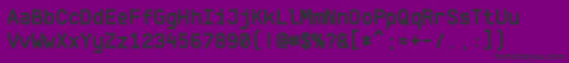 Шрифт KlartextMonoBold – чёрные шрифты на фиолетовом фоне