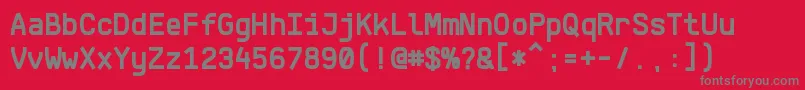 フォントKlartextMonoBold – 赤い背景に灰色の文字
