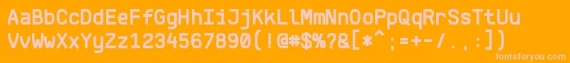 KlartextMonoBold Font – Pink Fonts on Orange Background