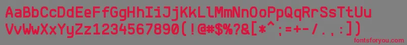 KlartextMonoBold Font – Red Fonts on Gray Background