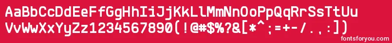 KlartextMonoBold Font – White Fonts on Red Background