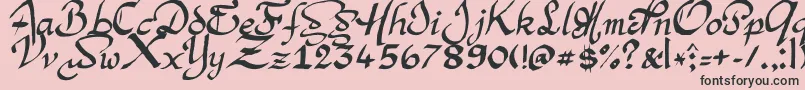 ArgorManScaqh Font – Black Fonts on Pink Background