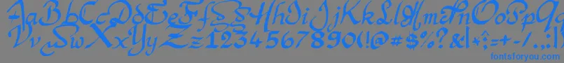 ArgorManScaqh Font – Blue Fonts on Gray Background