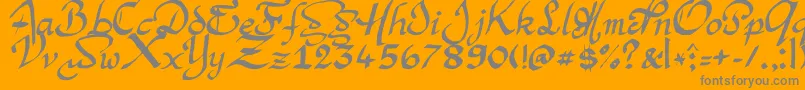 ArgorManScaqh Font – Gray Fonts on Orange Background