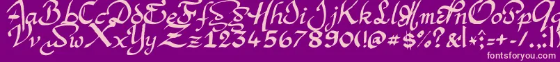 ArgorManScaqh Font – Pink Fonts on Purple Background