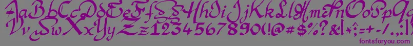 ArgorManScaqh Font – Purple Fonts on Gray Background