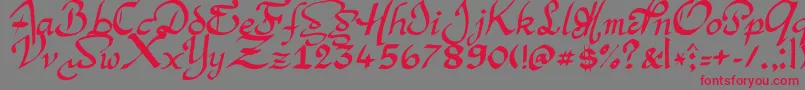 ArgorManScaqh Font – Red Fonts on Gray Background