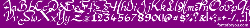 ArgorManScaqh Font – White Fonts on Purple Background