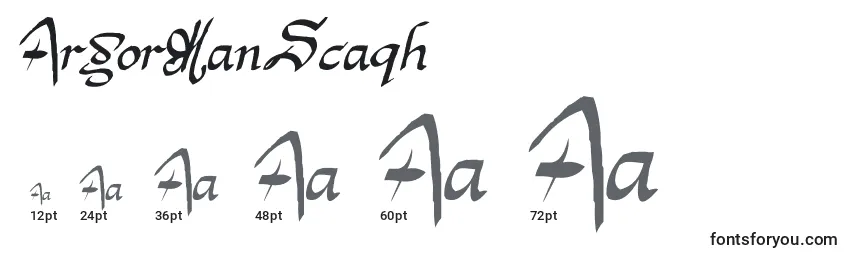 ArgorManScaqh Font Sizes