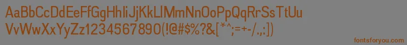 Шрифт AkazanrgRegular – коричневые шрифты на сером фоне
