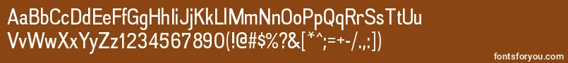 フォントAkazanrgRegular – 茶色の背景に白い文字