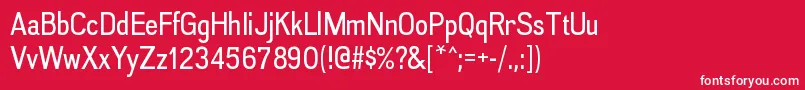 AkazanrgRegular Font – White Fonts on Red Background