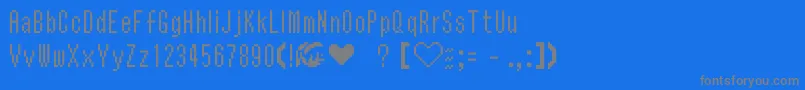 ReturnOfGanonRegular Font – Gray Fonts on Blue Background