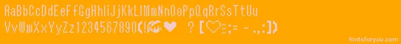fuente ReturnOfGanonRegular – Fuentes Rosadas Sobre Fondo Naranja