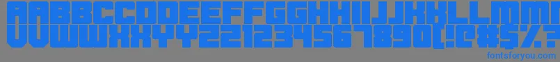 Blockbrokers Font – Blue Fonts on Gray Background