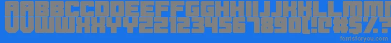フォントBlockbrokers – 青い背景に灰色の文字
