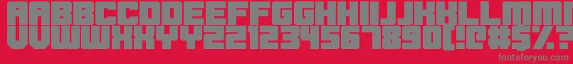 Blockbrokers Font – Gray Fonts on Red Background