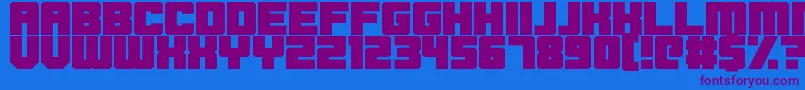 Blockbrokers Font – Purple Fonts on Blue Background