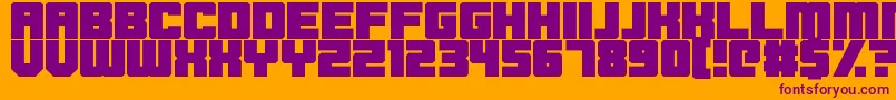 Blockbrokers Font – Purple Fonts on Orange Background