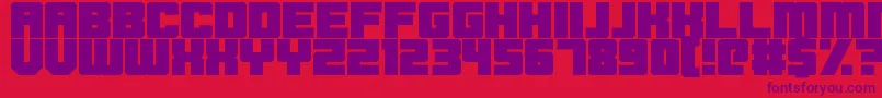 Blockbrokers Font – Purple Fonts on Red Background