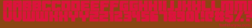 Blockbrokers Font – Red Fonts on Brown Background
