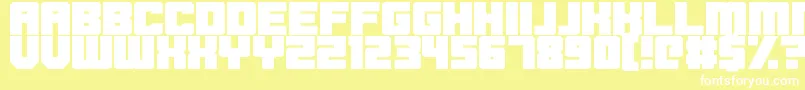 Blockbrokers Font – White Fonts on Yellow Background