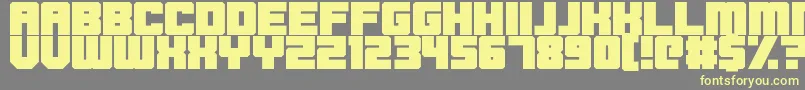 Blockbrokers Font – Yellow Fonts on Gray Background