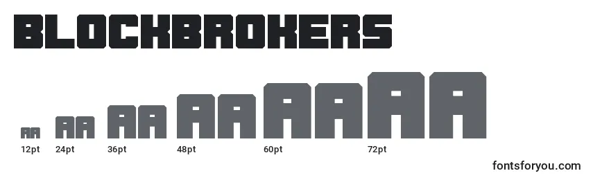 Размеры шрифта Blockbrokers
