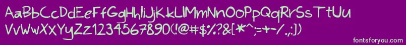 Khand Font – Green Fonts on Purple Background