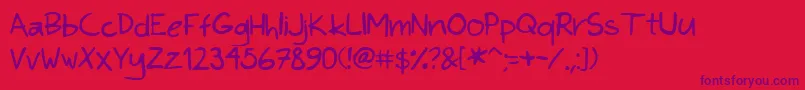 Khand Font – Purple Fonts on Red Background