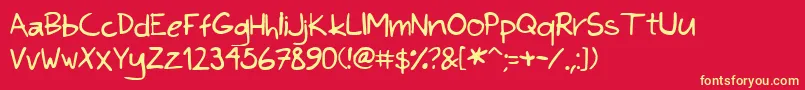 Khand Font – Yellow Fonts on Red Background