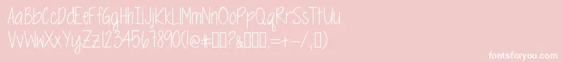 MrfSpringtimeBluesTwo Font – White Fonts on Pink Background