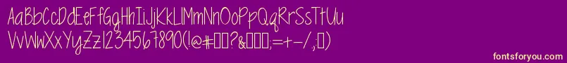 MrfSpringtimeBluesTwo Font – Yellow Fonts on Purple Background