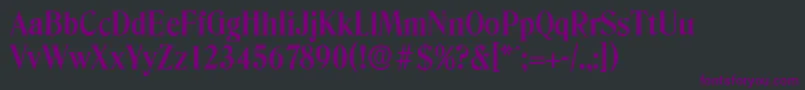 フォントDenverserialBold – 黒い背景に紫のフォント
