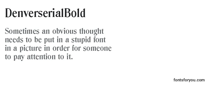 Review of the DenverserialBold Font
