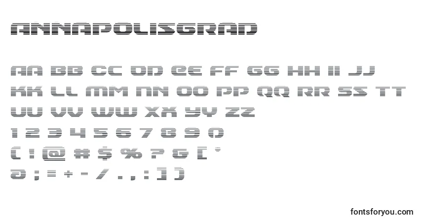 Шрифт Annapolisgrad – алфавит, цифры, специальные символы
