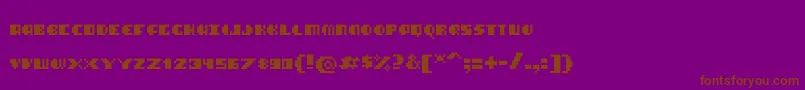 Шрифт Blimpixels – коричневые шрифты на фиолетовом фоне