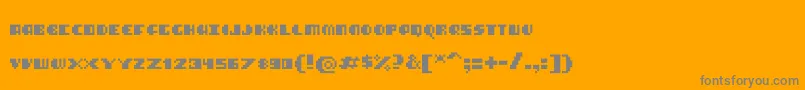 Blimpixels Font – Gray Fonts on Orange Background