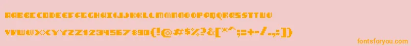 Blimpixels Font – Orange Fonts on Pink Background