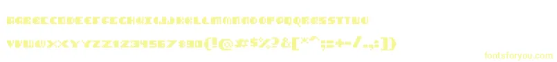 Blimpixels Font – Yellow Fonts on White Background